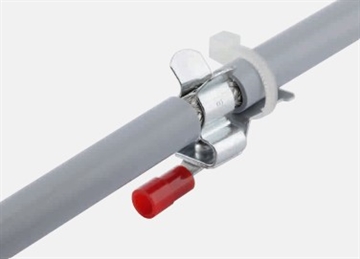 Heboklips med aflastningsfod, for kabelsko montering, til 0,5-1,5mm tråd